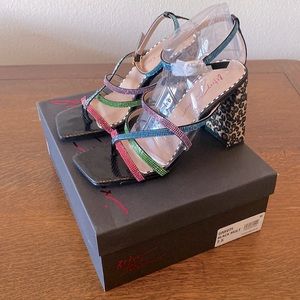 Betsey Johnson Heels size 7.5 Multi Color